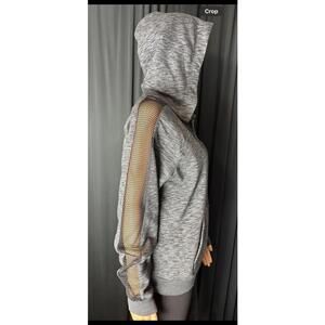 Victoria's Secret Pink Bling Sequins Mesh Perfect Full-Zip Dark Gray Med Hoodie